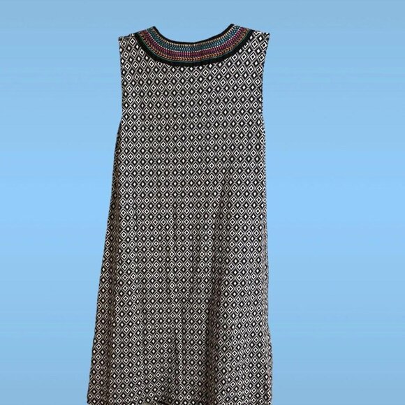 Rafaela Embroidered V-neck Cotton Dress SZ S/P Spring Break Dress - Picture 4 of 8